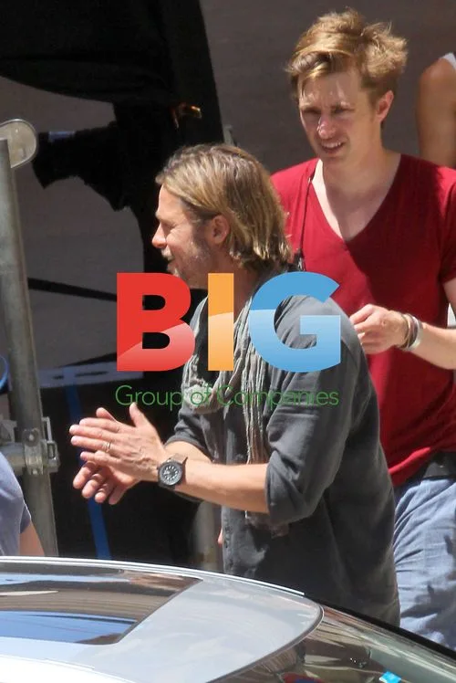 Brad Pitt on set of World War Z