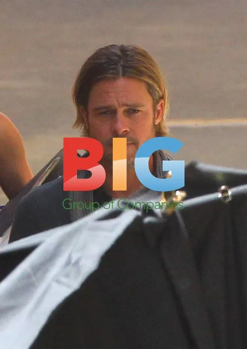 Brad Pitt on Set of 'World War Z'
