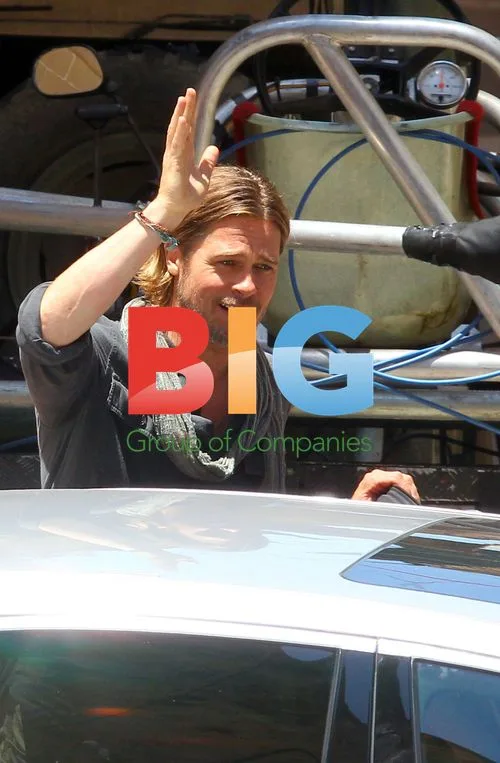Brad Pitt on set of 'World War Z'