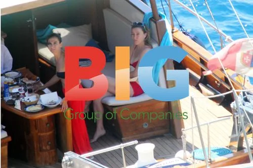 Valeria Bruni on boat in Taormina