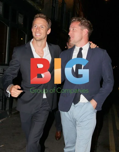 Jenson Button Enjoys Night Out in London