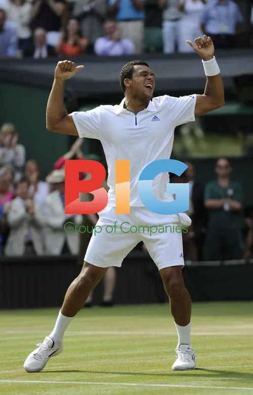 Jo-Wilfried Tsonga wins at 2011 Wimbledon