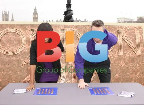 Alexandra Burke and Steve Backley coin stacking