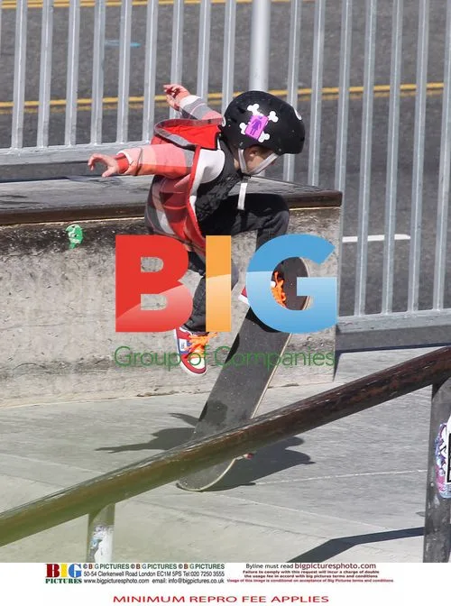 David Beckham's Sons Enjoy Skate Park Day