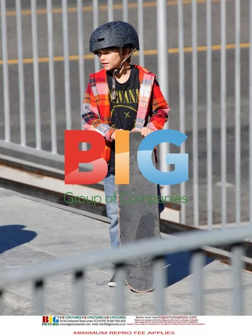 Beckham Boys Enjoy Skate Park