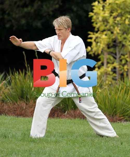 Dolph Lundgren Doing Karate in Beverly Hills