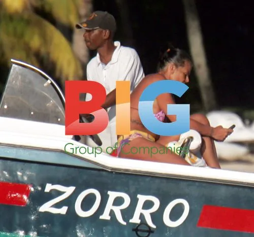 Princess Stphanie of Monaco on Speed Boat in Mauritius