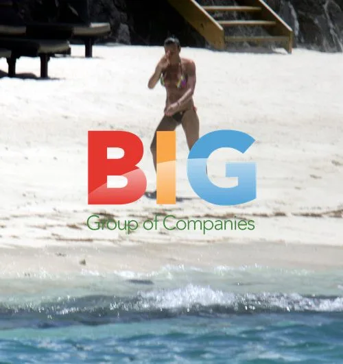 Princess Stphanie of Monaco on Mauritius Beach