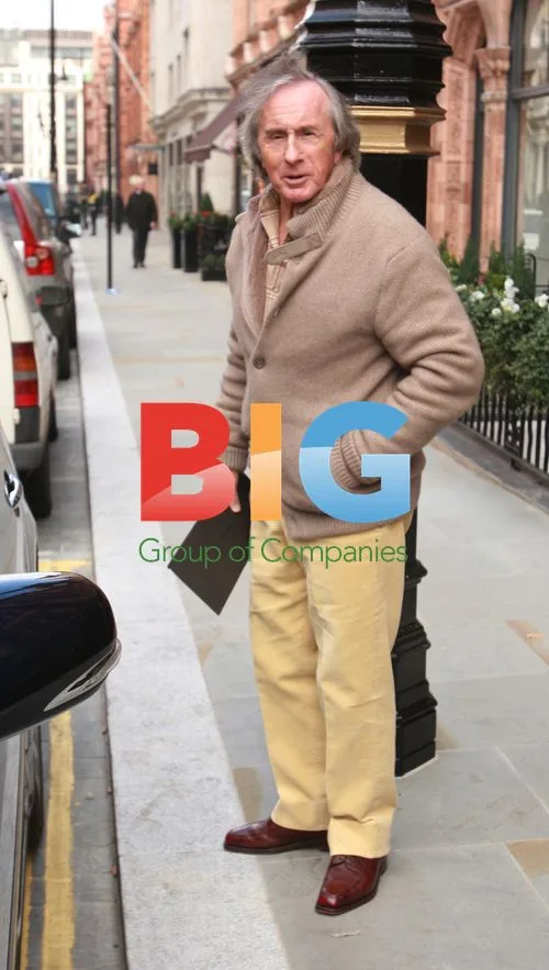 Jackie Stewart Leaving Clothing Shop