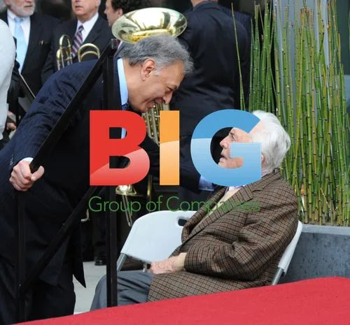 Zubin Mehta and Kirk Douglas at Hollywood Walk of Fame