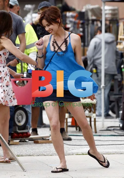 Jessica Lowndes and Jessica Stroup Filming 90210