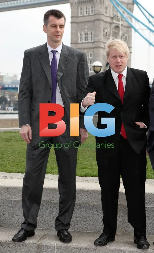 Boris Johnson Meets Mikhail Prokhorov in London