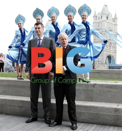 Boris Johnson and Mikhail Prokhorov Meet Near Tower Bridge