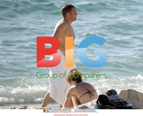 Michael Buble and Fiancee Spotted at Beach in Perth