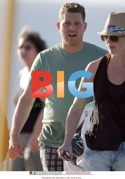 Michael Buble and Fiancee on Beach
