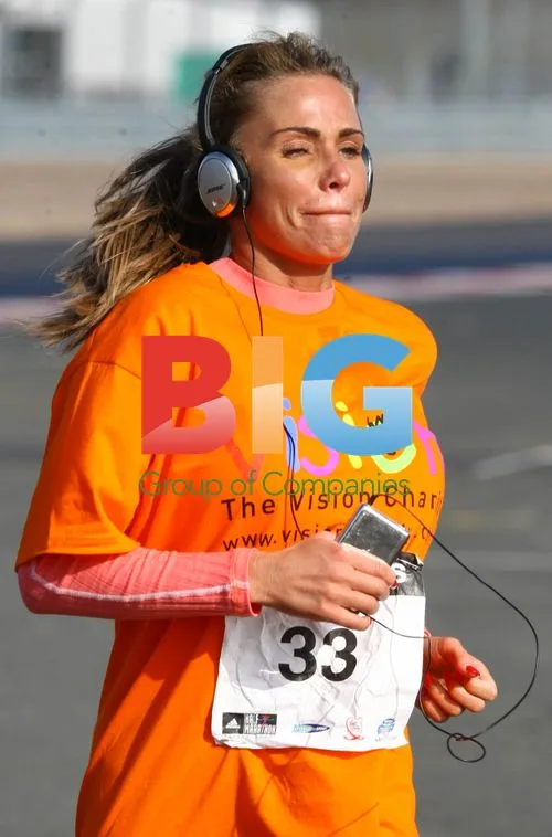 Katie Price Runs Silverstone Half Marathon