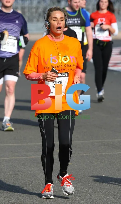 Katie Price Runs Adidas Silverstone Half Marathon
