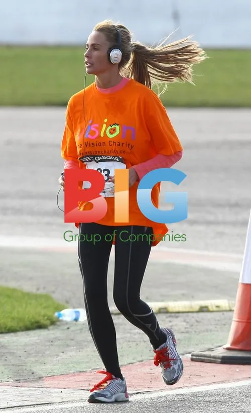 Katie Price runs Silverstone Half Marathon