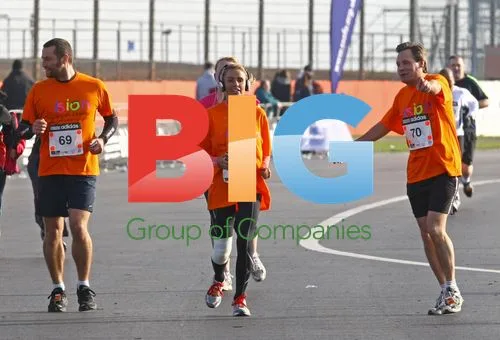 Katie Price runs Silverstone Half Marathon