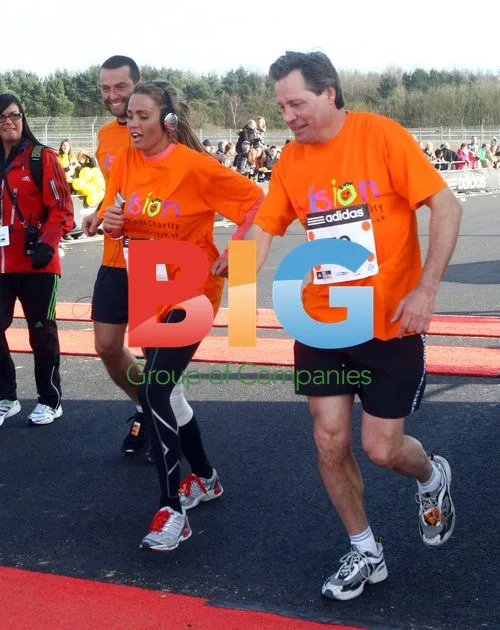 Katie Price with siblings at Adidas Silverstone Half Marathon