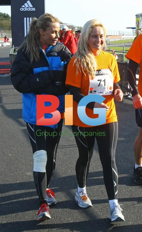 Katie Price runs Silverstone Half Marathon