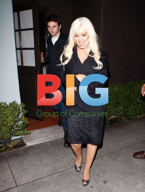 Christina Aguilera and Matthew Rutler at Osteria Mozza