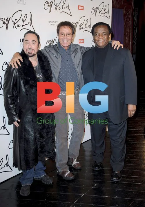 David Gest, Cliff Richard, and Lamont Dozier at Album Launch