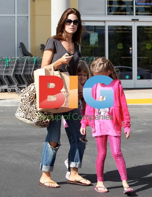 Denise Richards with Daughters at Maddy's Market