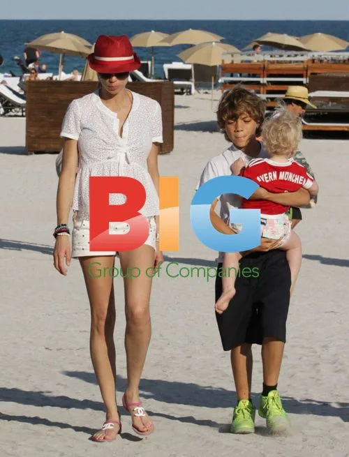 Boris Becker and Family Beach Day