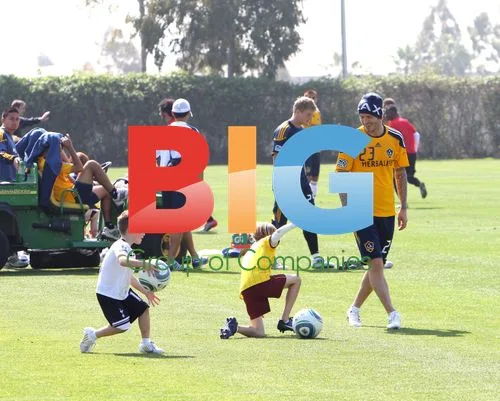 David Beckham at LA Galaxy Training