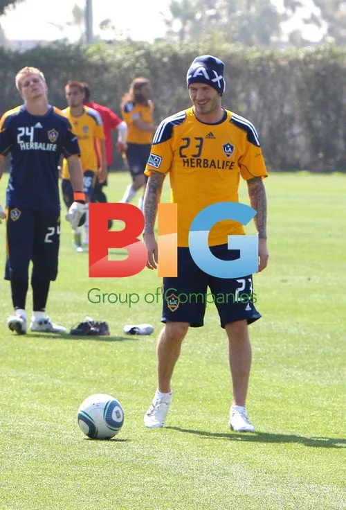 David Beckham at LA Galaxy Training