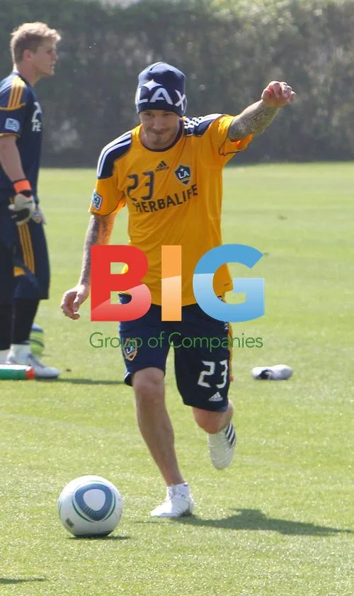 David Beckham at LA Galaxy Training with Sons