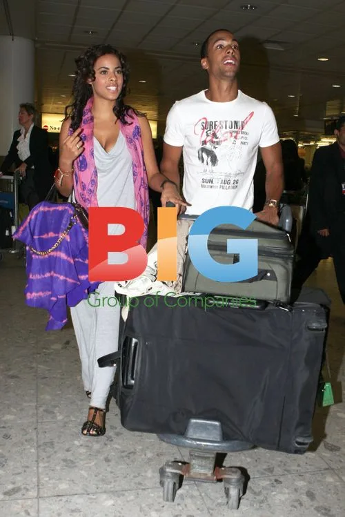 Rochelle and Marvin at Heathrow