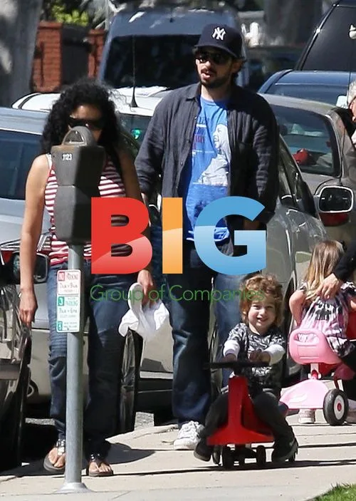 Jordan Bratman Takes Son Max on Stroll