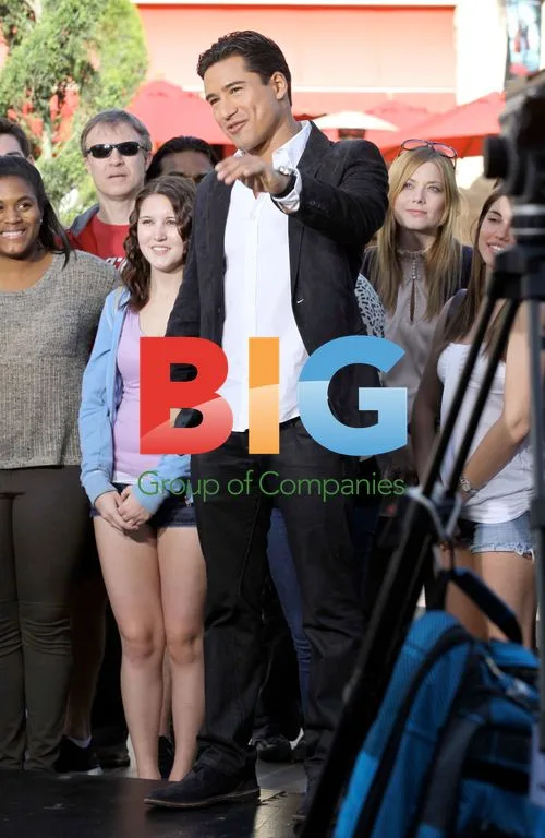 Mario Lopez Filming 'Extra' at The Grove