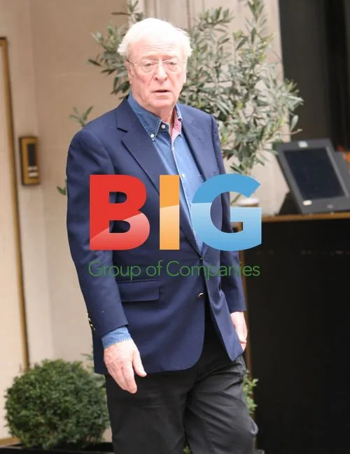 Michael Caine leaving Scotts