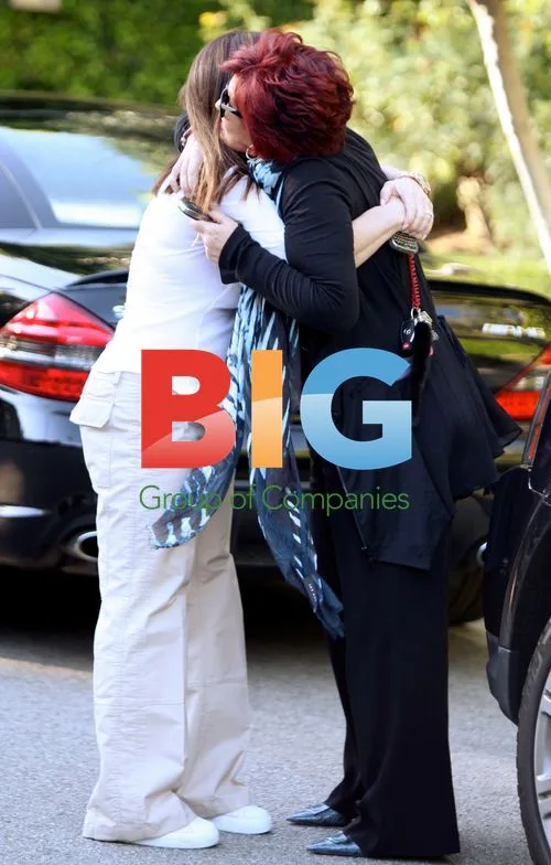 Sharon Osbourne Visits Christina Aguilera's Mansion