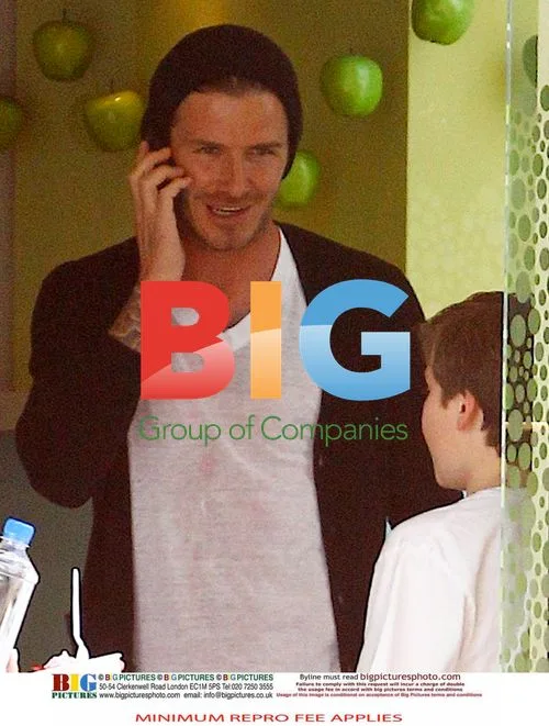 David Beckham and Brooklyn Shopping at Saks