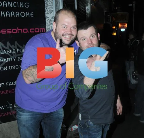 Pancho from Dirty Sanchez outside The Box Club