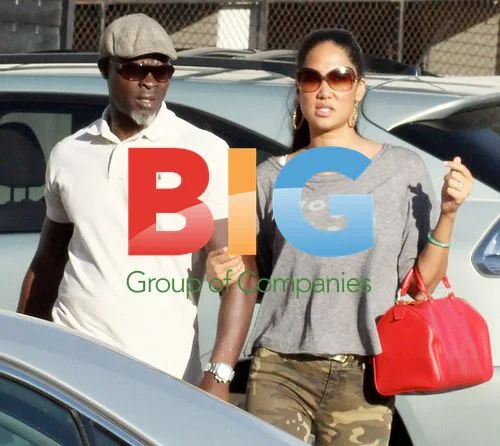 Kimora Lee Simmons and Djimon Hounsou at Rite Aid