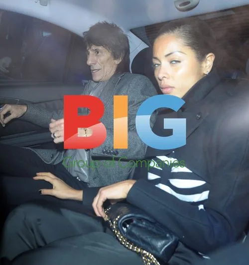 Ronnie Wood and Girlfriend Ana Leaving The Ivy Club