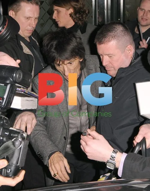 Ronnie Wood and Girlfriend Ana Leaving The Ivy Club