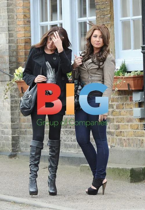 Jess Wright and Lauren Goodger on TOWIE Set