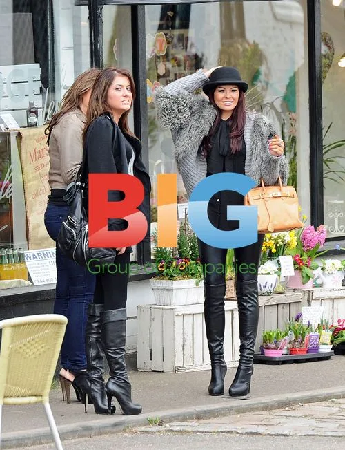 Jess Wright and Lauren Goodger filming 'TOWIE'