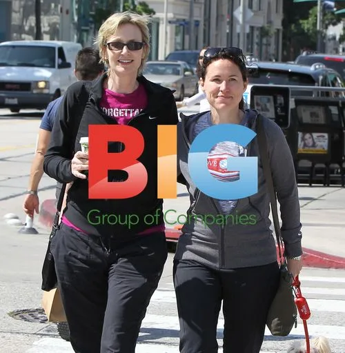 Jane Lynch and Lara Embry with dog