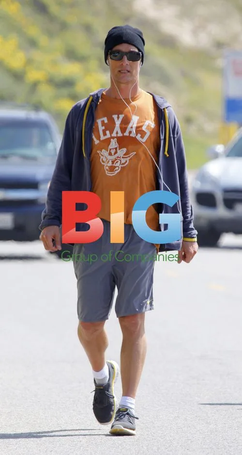 Matthew McConaughey running in Malibu