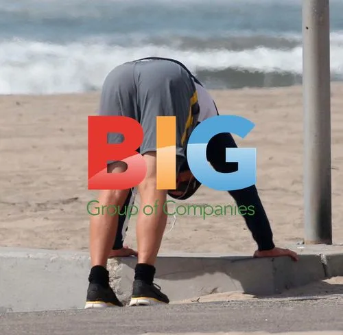 Matthew McConaughey exercising on Malibu beach
