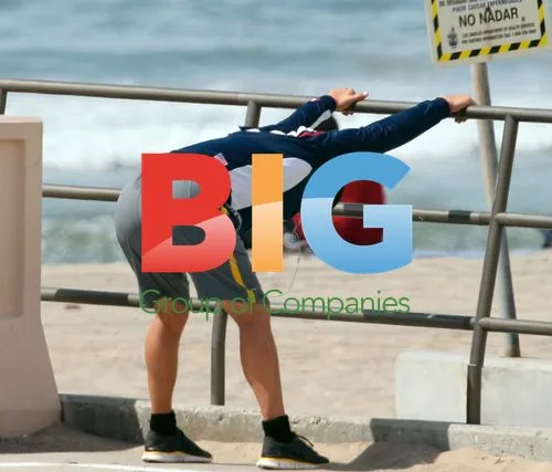 Matthew McConaughey Stretching on Beach