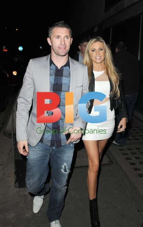 Robbie Keane and Claudine Spotted at Whisky Mist, London
