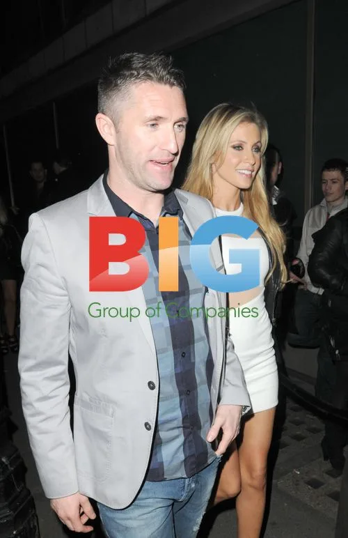 Footballer Robbie Keane and wife Claudine spotted in London